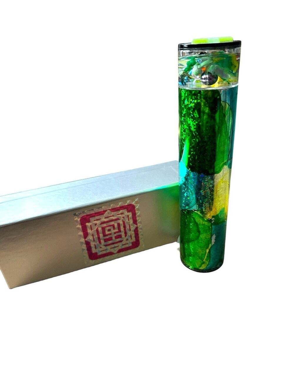 New Mikio Japan Handmade Kaleidoscope Microcosmos Green Star 2 Mirror System